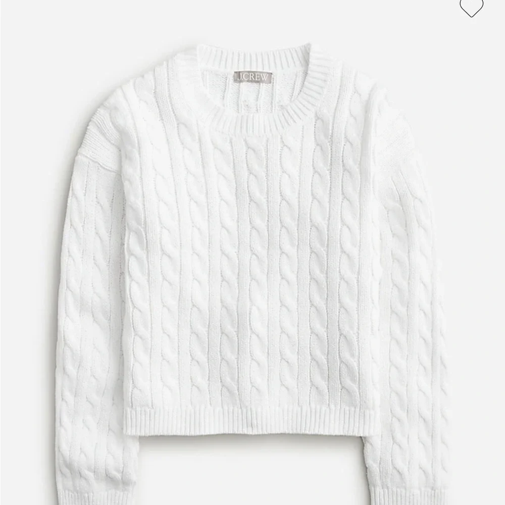 J. Crew Bundle Women's White Cable Knit Sweater Linen Pants - Picture 5 of 5